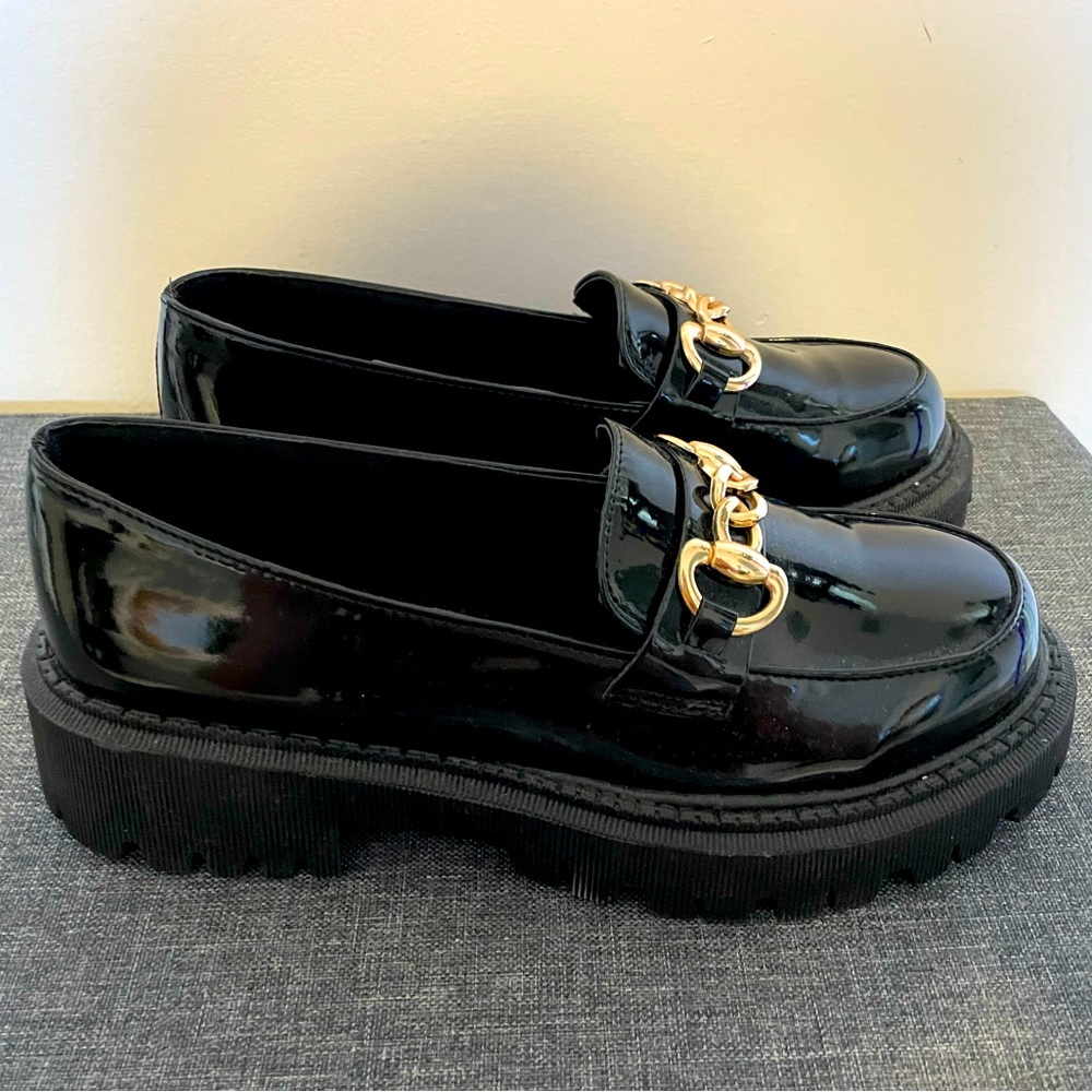 Black loafers